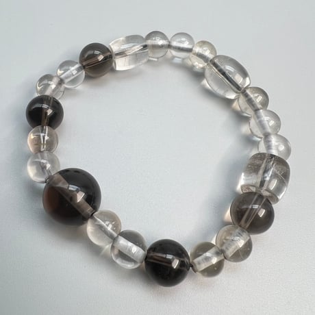 【デザインブレスレット】ガウリシャンカール産天然ヒマラヤスモーキークォーツ/Gaurishankar Smoky Quartz Design Bracelet