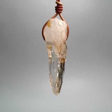 【ガネッシュヒマール産】天然ヒマラヤ水晶ペンダントトップ⑧/Ganesh Himal Natural Pendant Top