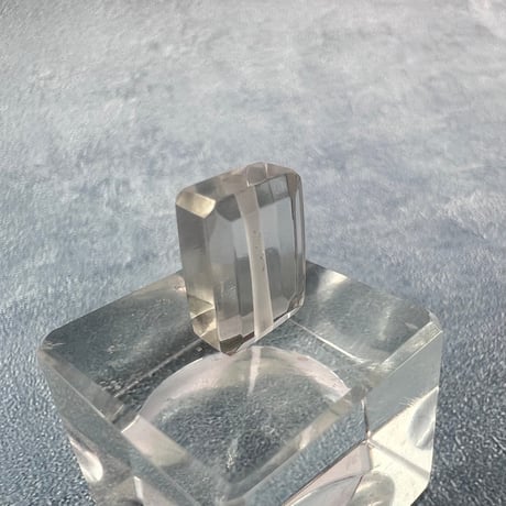 【ガウリシャンカール産】天然ヒマラヤスモーキークォーツ"手磨き加工"スクエアビーズ⑤/Gaurishankar Himalayan Smoky Quartz Square Beads