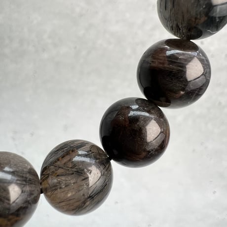 【ガネッシュヒマール産】アクチノライトイン天然ヒマラヤ水晶デザインブレスレット/Ganesh Himal Actinolite in Himalayan Quartz Design Bracelet
