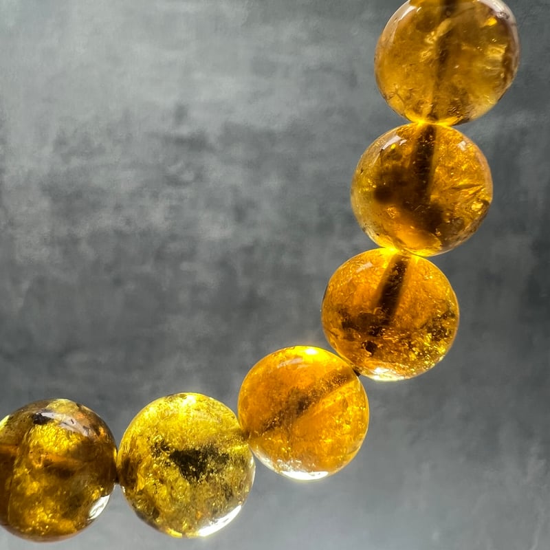 ネパール産🇳🇵ハニートルマリンブレスレット10mm内径15/Nepal Honey