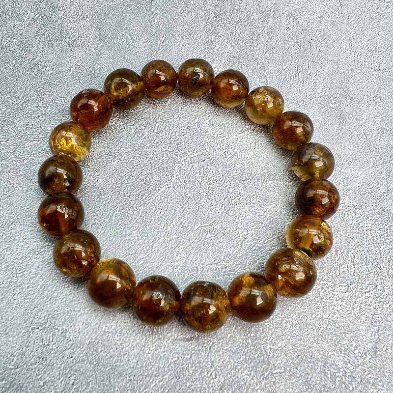 ネパール産🇳🇵ハニートルマリンブレスレット10mm内径15/Nepal Honey