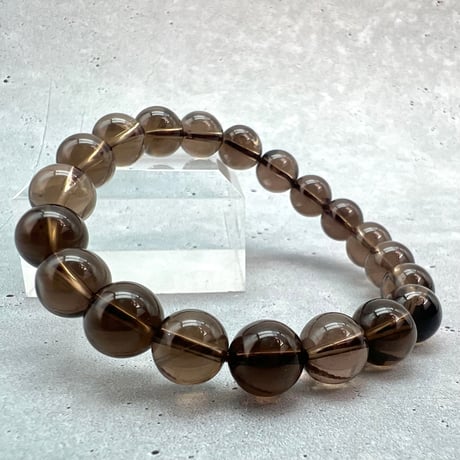 【ガウリシャンカール産】天然ヒマラヤスモーキークォーツブレスレット9mm内径16/Gaurishankar Himalayan Smoky Quartz Bracelet