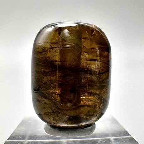 ネパール産ドラバイトトルマリン"手磨き加工"樽型ビーズ/Nepal Dravite Tourmaline Barrel Shaped Beads