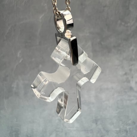 【ガネッシュヒマール産】天然ヒマラヤ水晶クロスペンダントトップ②/Ganesh Himal Himalayan Quartz Cross Pendant Top