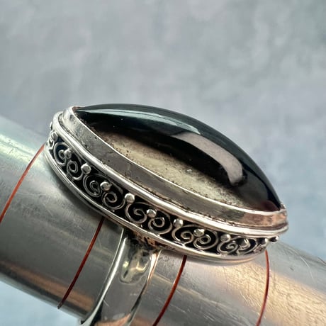 【ガウリシャンカール産】天然ヒマラヤスモーキークォーツ シルバー925デザインリング/GauriShankar Smoky Quartz Silver925 Design Ring