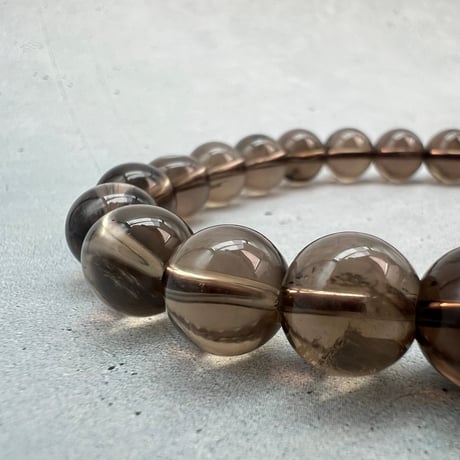 【ガウリシャンカール産】天然ヒマラヤスモーキークォーツブレスレット9mm内径18/Gaurishankar Himalayan Smoky Quartz Bracelet