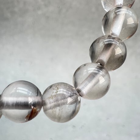 【ガウリシャンカール産】天然ヒマラヤスモーキークォーツ デザインブレスレット/Gaurishankar Smoky Quartz Design Bracelet
