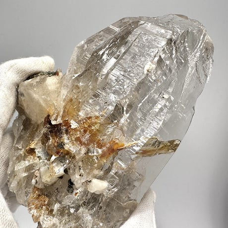 【ガネッシュヒマール産】マイカ&リモナイトイン天然ヒマラヤ水⑭/Ganesh Himal Mica&Limonite in Himalayan Quartz