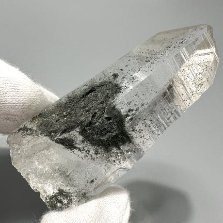 【ガネッシュヒマール産】クローライトイン天然ヒマラヤ水晶ナチュラルポイント⑤/Ganesh Himal Chlorite in Himalayan Quartz Natural Point