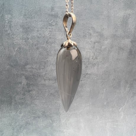 【ガウリシャンカール産】天然ヒマラヤスモーキークォーツ"手磨き加工"ペンダント/ペンデュラム/Gauri Shankar Himalayan Smoky Quartz pendant Pendulum