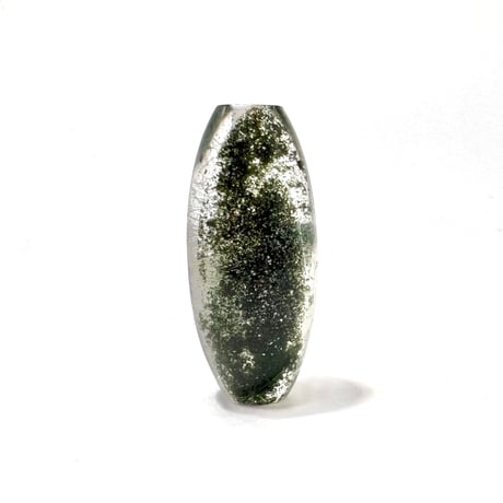 【ガネッシュヒマール産】アクチノライト&クローライトイン天然ヒマラヤ水晶 樽型ビーズ/Ganesh Himal Actinolite&Chlorite in Himalayan Quartz