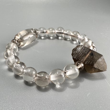 ガウリシャンカール産天然ヒマラヤスモーキークォーツ デザインブレスレット1️⃣ Gaurishankar SmokyQuartz Design Bracelet