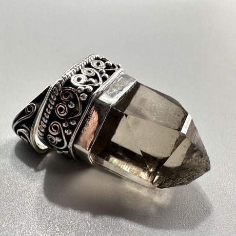 【ガウリシャンカール産】天然ヒマラヤスモーキークォーツ シルバー925ペンダントトップ/GauriShankar Himalayan Smoky Quartz S/V925Pendant Top