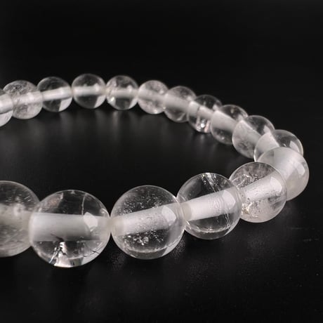 【アンナプルナ産】"手磨き加工"天然ヒマラヤ水晶ブレスレット8mm内径15.5cm/Annapurna Himalayan Quartz  Bracelet