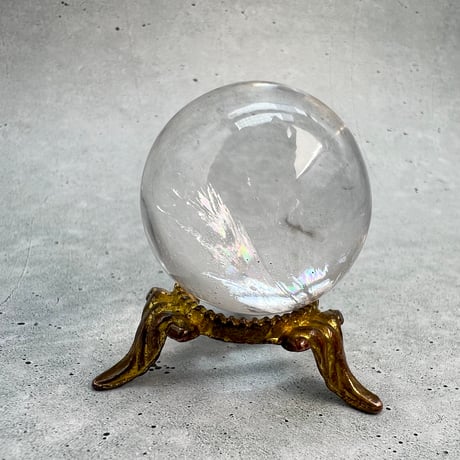 【ガネッシュヒマール産】ナチュラルレインボーイン天然ヒマラヤ水晶丸玉/Ganesh Himal Natural Rainbow In Himalayan Quartz Sphere
