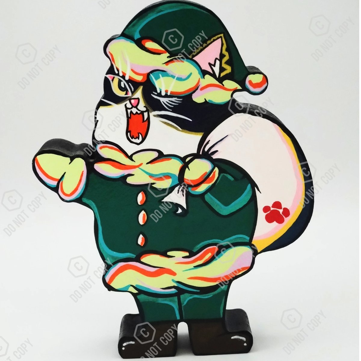 サンタにゃん 赤/緑 | Art N&A