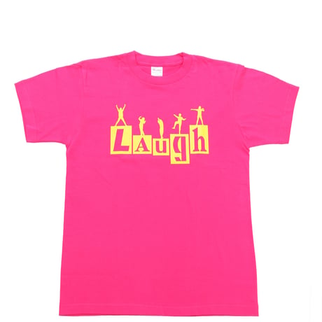 コットンTシャツ-Laugh(ユニセックス)/ホットピンク