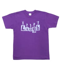 コットンTシャツ-Laugh(ユニセックス)/パープル