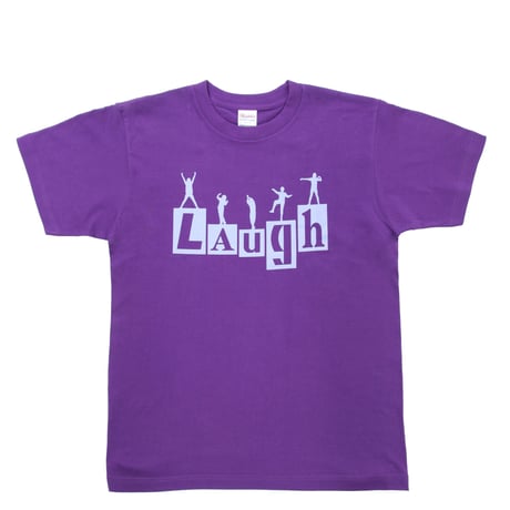 コットンTシャツ-Laugh(ユニセックス)/パープル