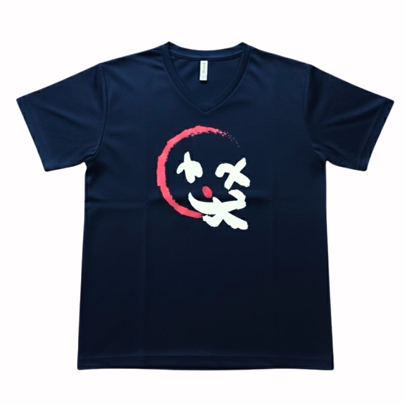 限定】Vネック・ドライTシャツ-Cライン(男女兼用)/ネイビー | warai