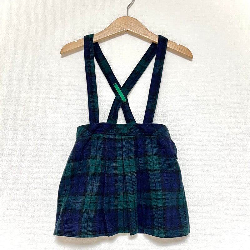 caramel チェック 吊り スカート8Y レトロ 吊りスカート サイズ95 タータンチェック レナウン | ルゴワ屋