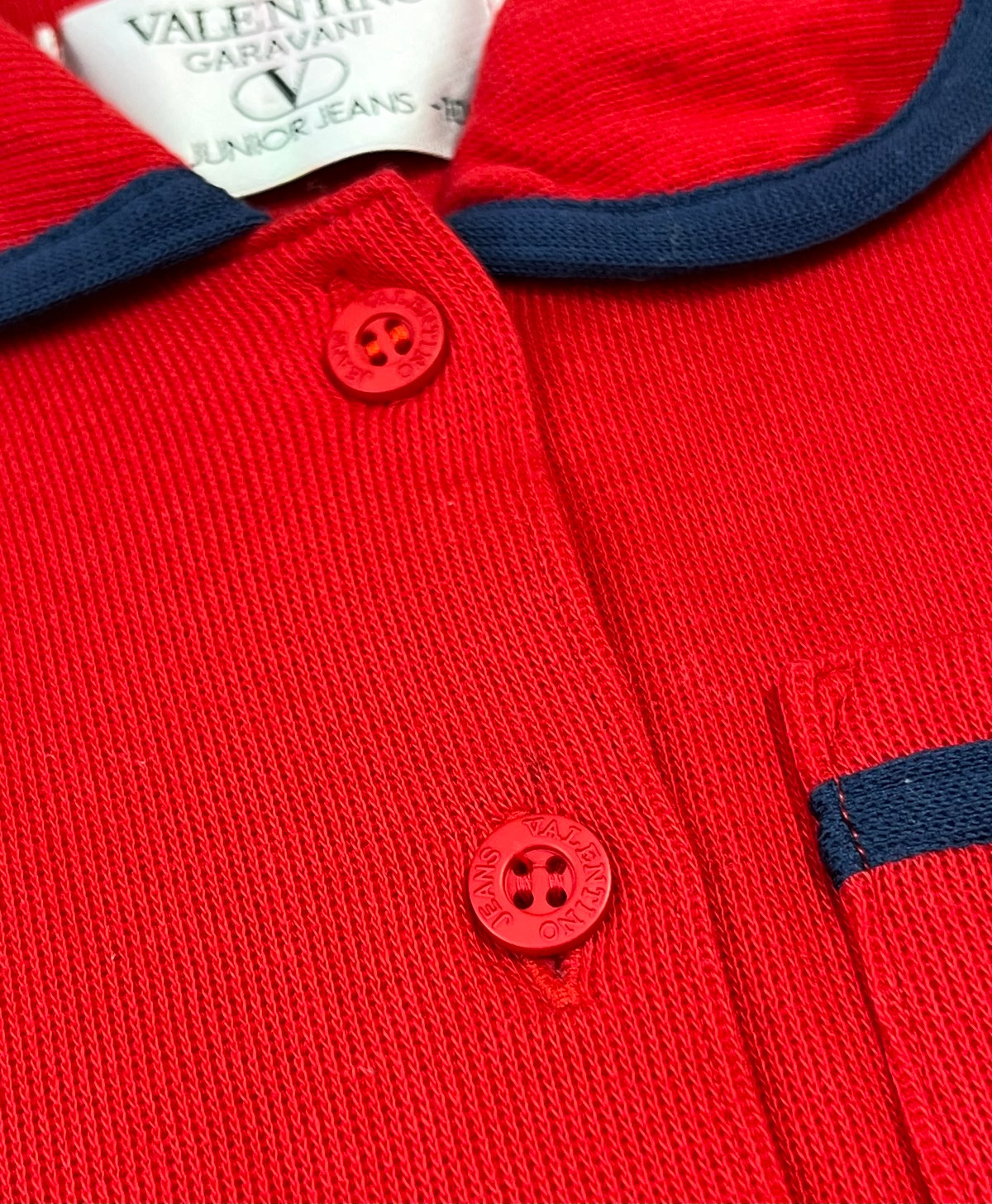 ぴ*ろ様 80s Valentino ヴァレンティノ 切り替え カーディガン ジ Valentino ヴァレンティノ キッズ レトロ 赤 カーディガン | ルゴワ屋