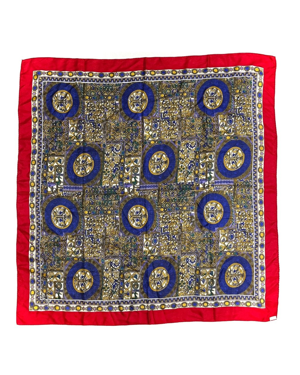 レトロ ヴィンテージスカーフ ボタニカル 幾何学 シルク | ルゴワ屋