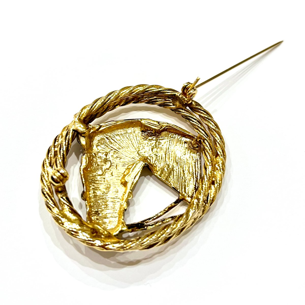 Monet 馬モチーフブローチ　ゴールドお色 Brass charm brooch - L Horse O-07 | TAMARI ONLINE