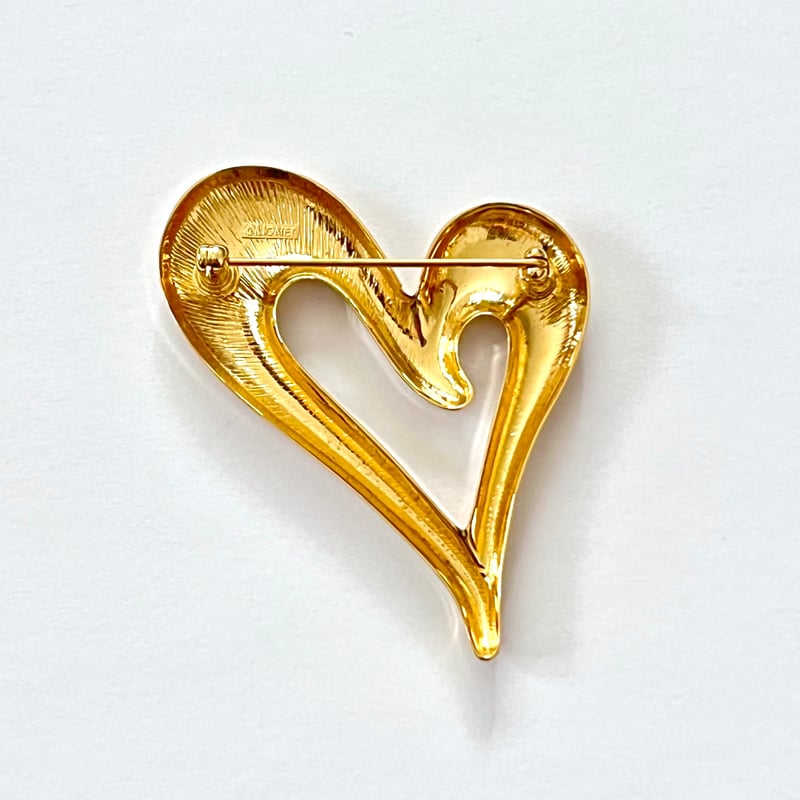 Monet モネ ヴィンテージ ハート形 ブローチ ゴールドトーン | ルゴワ屋