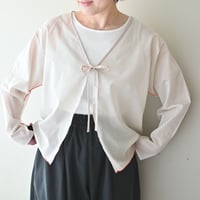 me. veil cotton シアーカーディガン