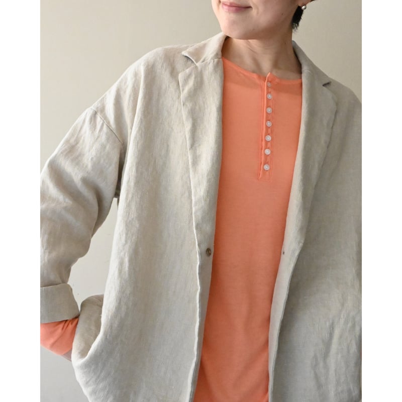 TRAVAIL MANUEL フレンチリネンツイルラスティックジャケット | YOCA