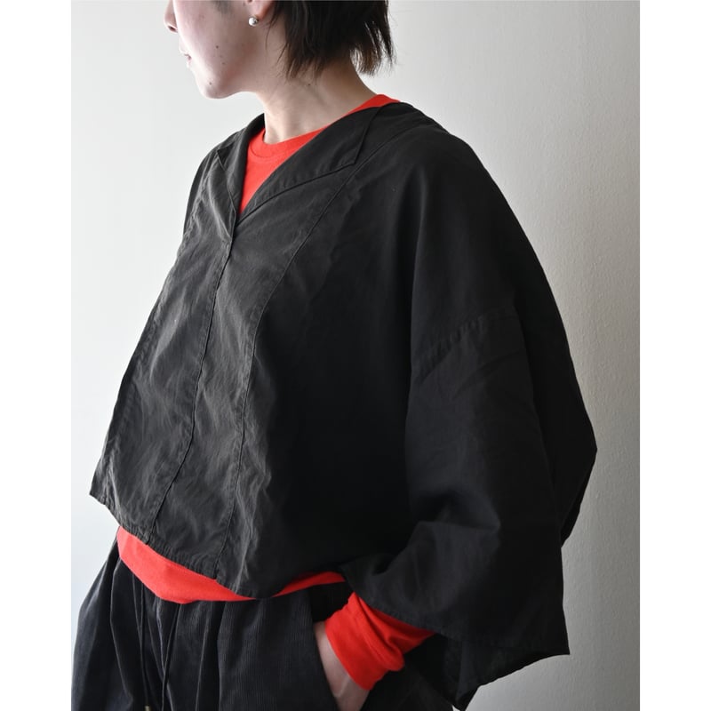 someya ショートプルオーバー ショート丈トップス オーガニックコットン SOMEYA ショートプルオーバー - PULPLE/CHARCOAL | YOCA