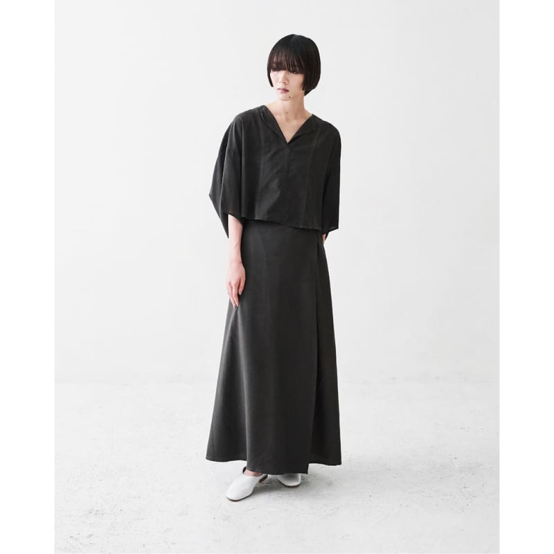 someya ショートプルオーバー ショート丈トップス オーガニックコットン SOMEYA ショートプルオーバー - PULPLE/CHARCOAL | YOCA