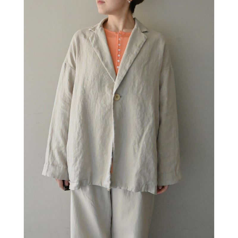 TRAVAIL MANUEL フレンチリネンツイルラスティックジャケット | YOCA