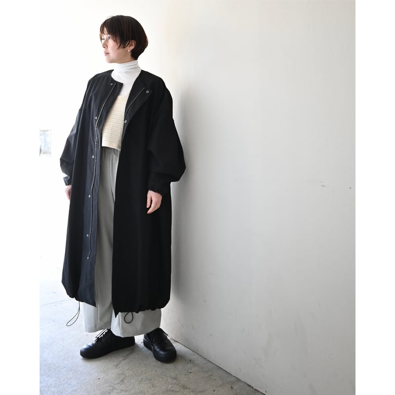 Honnete Tacked Sleeve Over Fit Coat / タックドスリーブオ