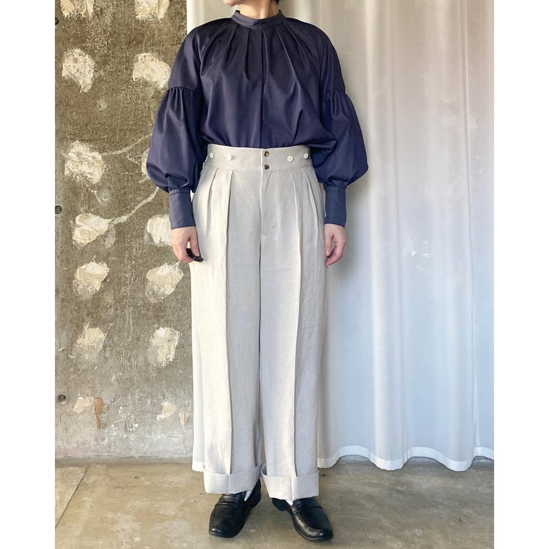 トップス CHEVAL plus CHEVAL plus Ballonのブラウス - NAVY | YOCA
