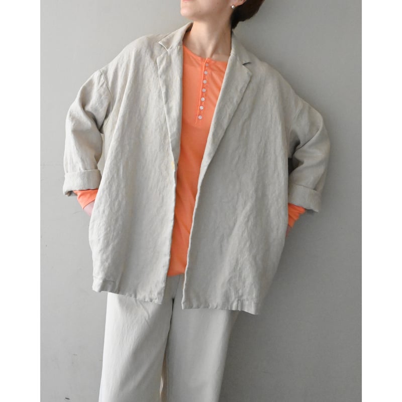 TRAVAIL MANUEL フレンチリネンツイルラスティックジャケット | YOCA