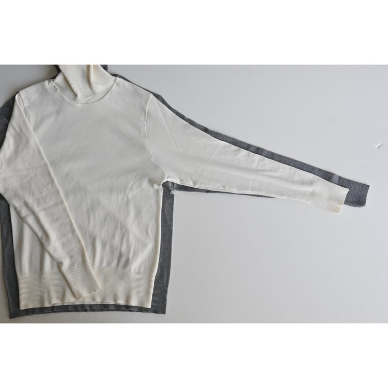 Gicipi タートルネックニット ナチュラル 新品未使用 GICIPI(ジチピ)/TIGRE：COTONE SOFT TURTLE NECK コットンニット長袖