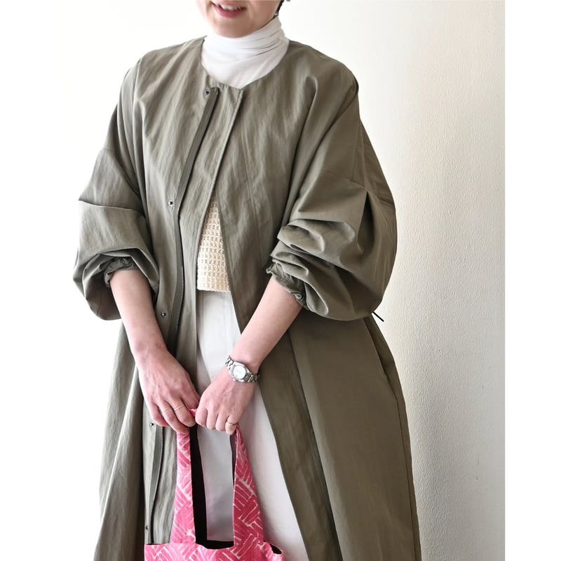 Honnete Tacked Sleeve Over Fit Coat / タックドスリーブオ