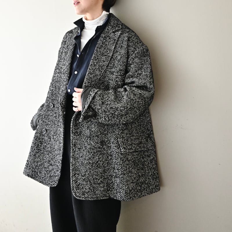 Honnete Double Breasted Over Fit JK 黒 Honnete Double Breasted Over Fit JK / オーバーフィットジ