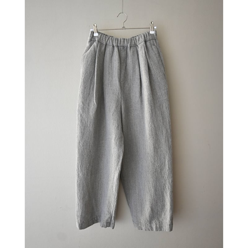 TRAVAIL MANUEL ウールリネンミルド 2タックトラウザーズ | YOCA