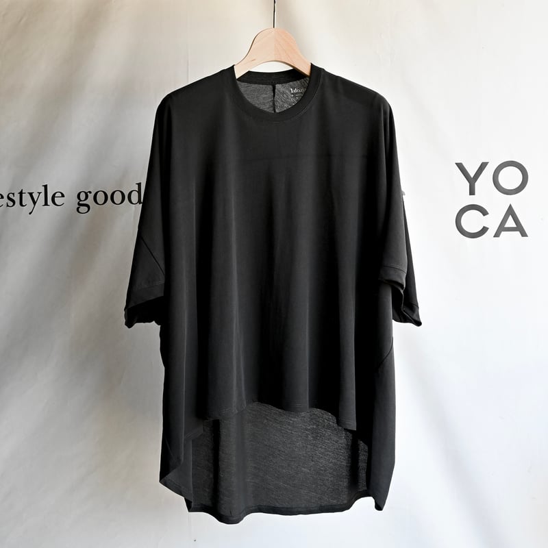 美品 1dozen ペーパーコットンドレープシャツ 黒 1dozen ペーパーコットンドレープシャツ | YOCA