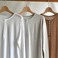 me. flow cotton silk ヘンリーネックT (2026SS)