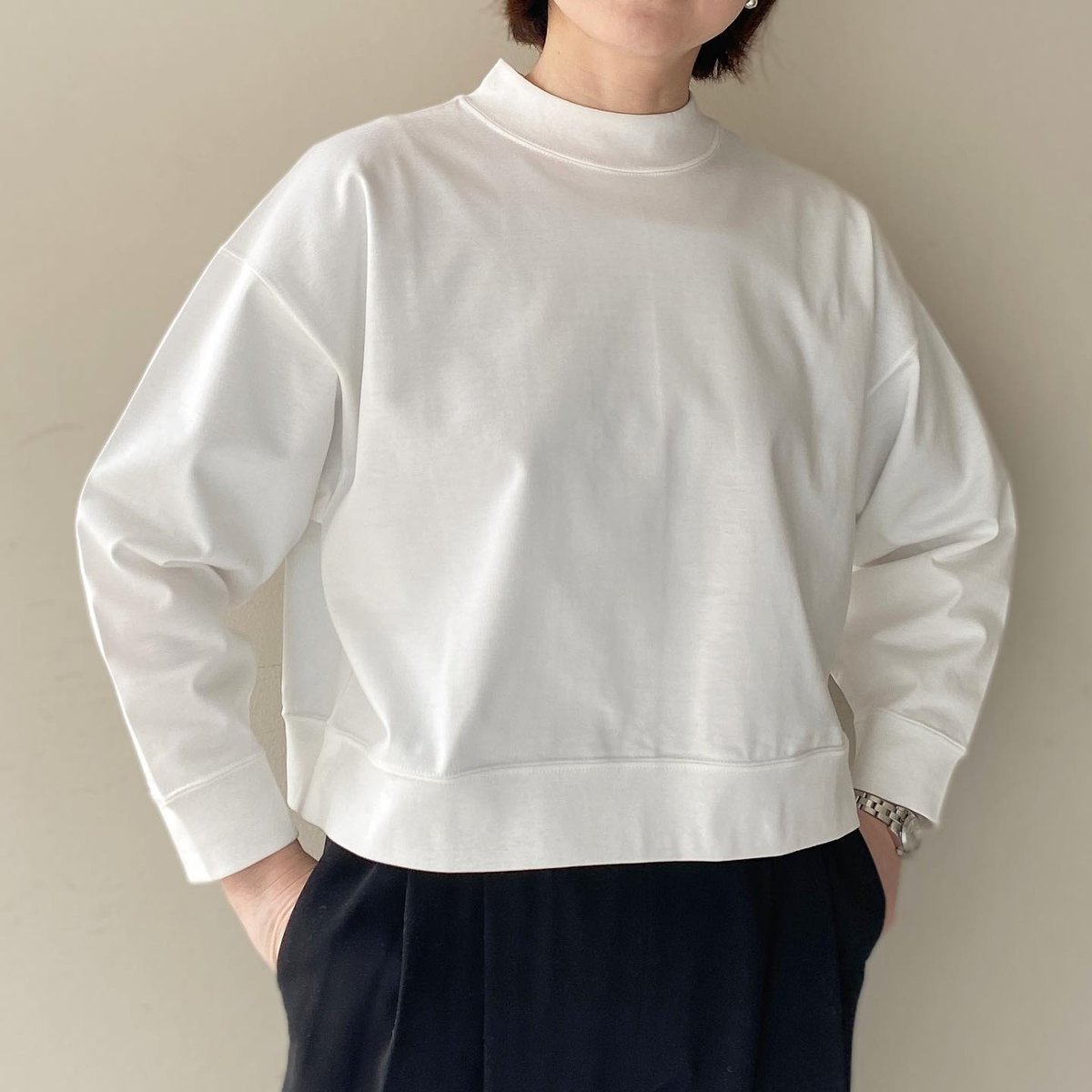 ALWEL THREE QUARTER SLEEVE PO / コットン七分袖プルオーバー |