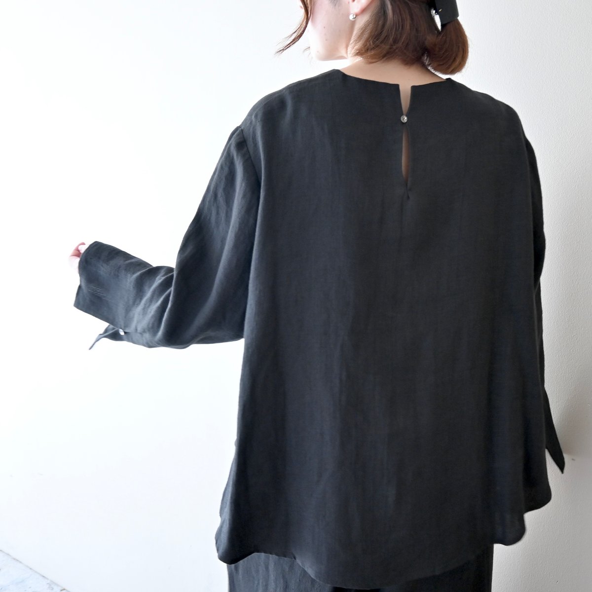 【未使用に近い】entwa エントワ タックブラウス　コットンストライプ entwa エントワ タックブラウス コットンストライプ シャツ・ブラウス