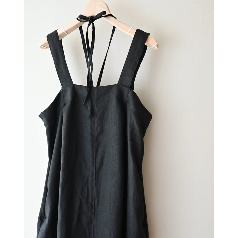 HARE ブラック 半袖オーバーオール　ベルトあり RIPSTOP OVERALLS - Black | IDOUT