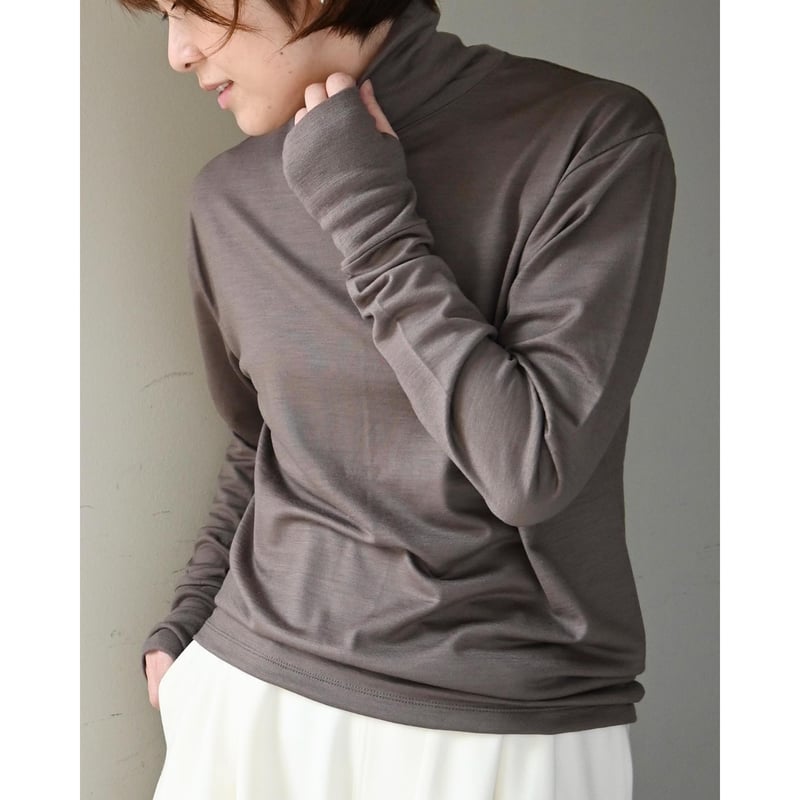 ALWEL TURTLE NECK TOP / ウールタートルネックカットソー | YOCA