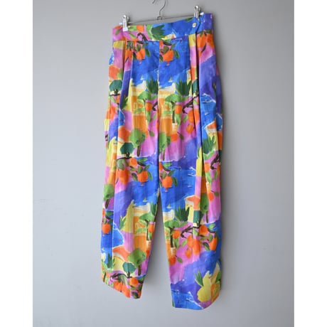 CHEVAL plus CHEVALパンツ - PRINT - PINK/KHAKI