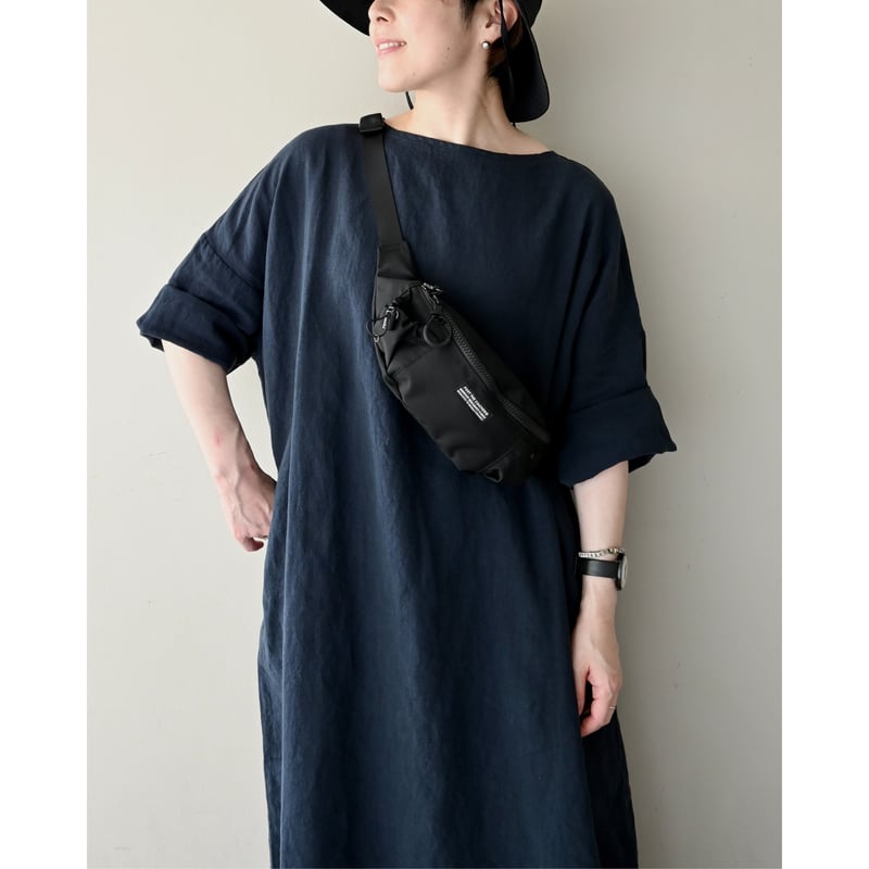 TRAVAIL MANUEL フレンチリネンキャンバス 7分袖ロングワンピース | YOCA